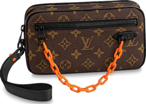 louis vuitton purse with orange chain